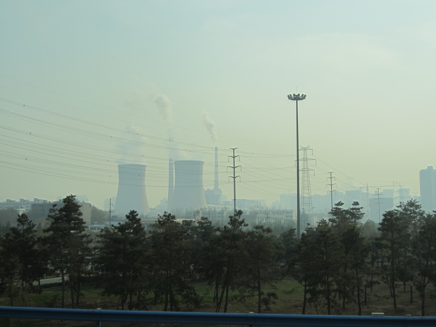 A coal-fired power station in the Baqiao district of Xi'an, China.