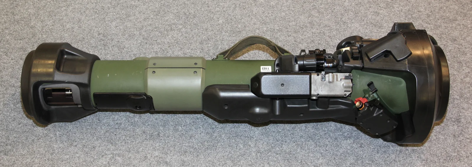 An NLAW anti-tank weapon, the disposable close-defense missile credited with helping stop Russia's advance on Kyiv.