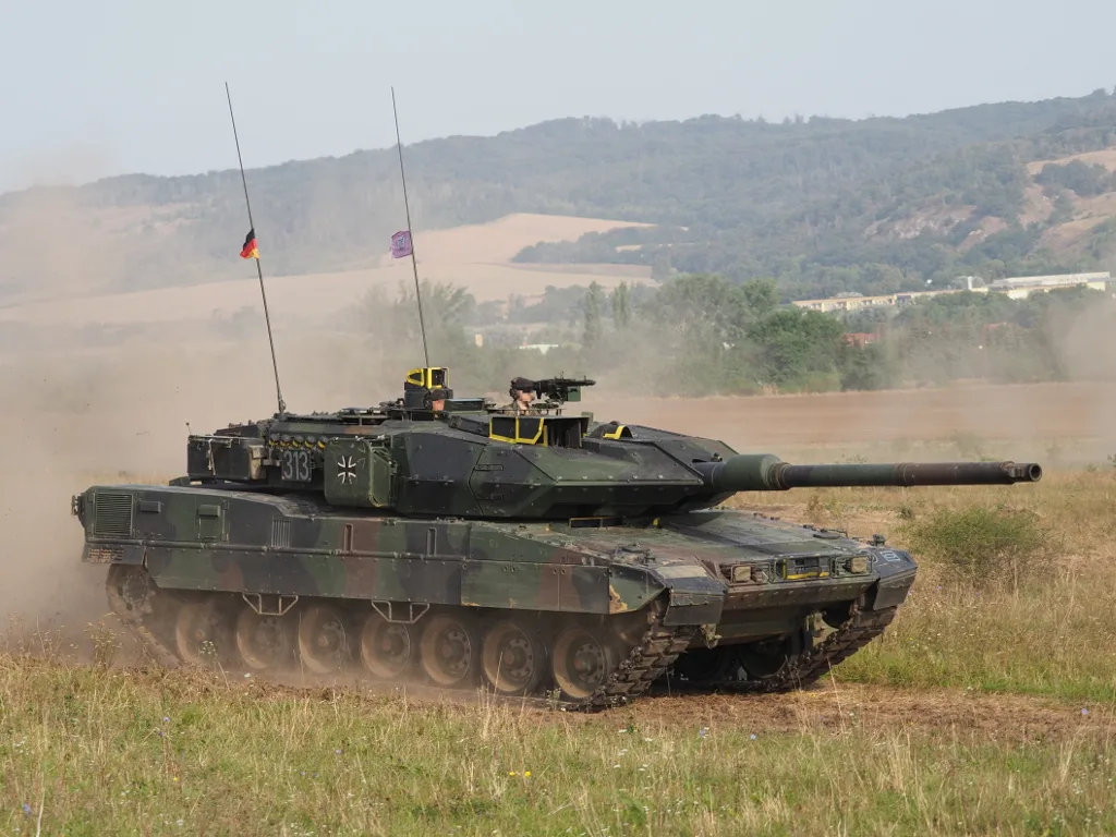The Leopard 2A6, Germany's previous-generation main battle tank standard.