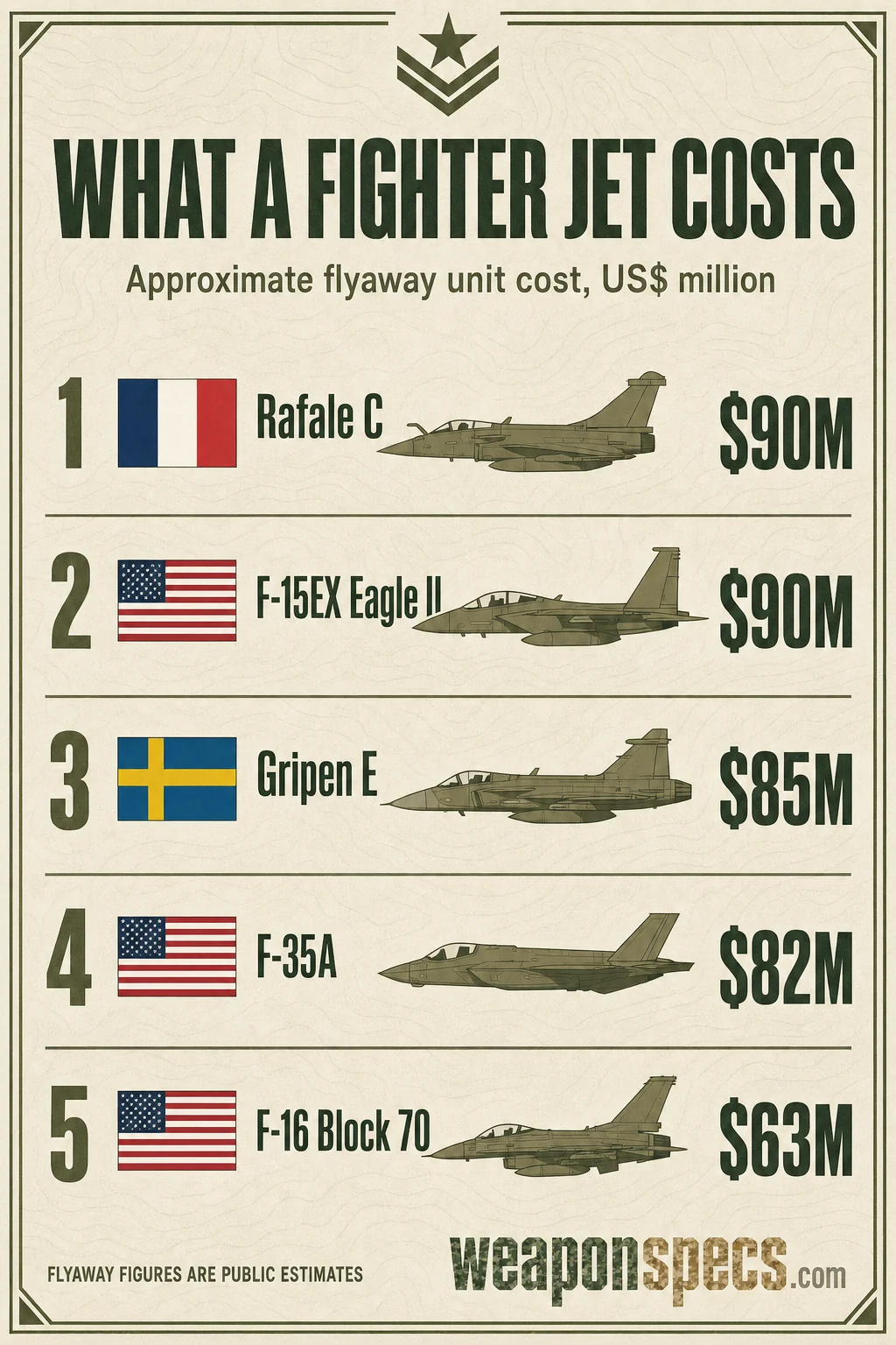 How Much Does a Fighter Jet Really Cost? infographic