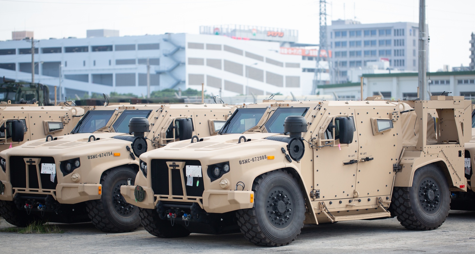 U.S. Marines with a Joint Light Tactical Vehicle during a training exercise, the same platform the HERO-120 is being integrated onto under the Marine Corps Organic Precision Fires-Mounted program