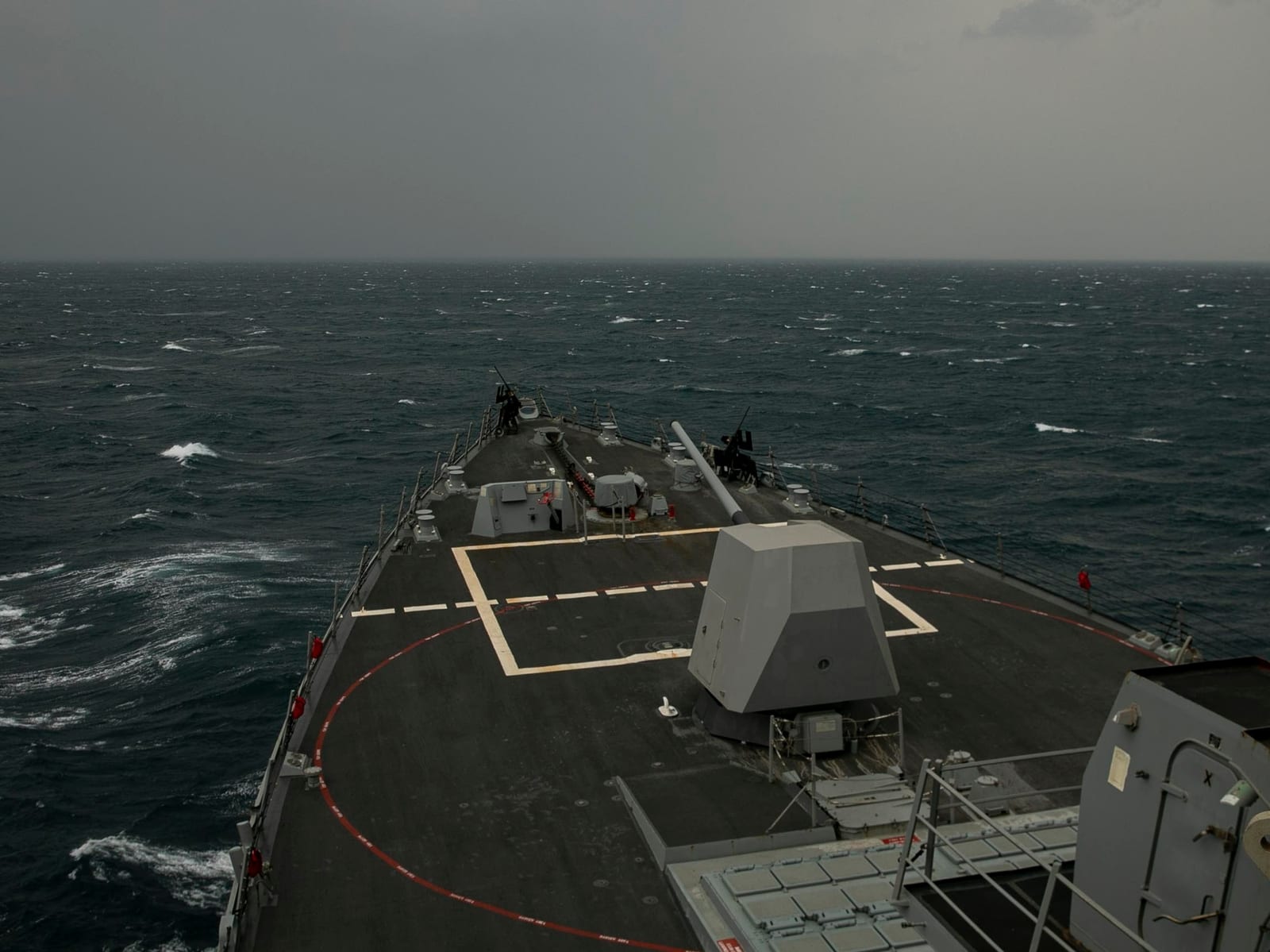 The destroyer USS Delbert D. Black transits the Bab el-Mandeb Strait