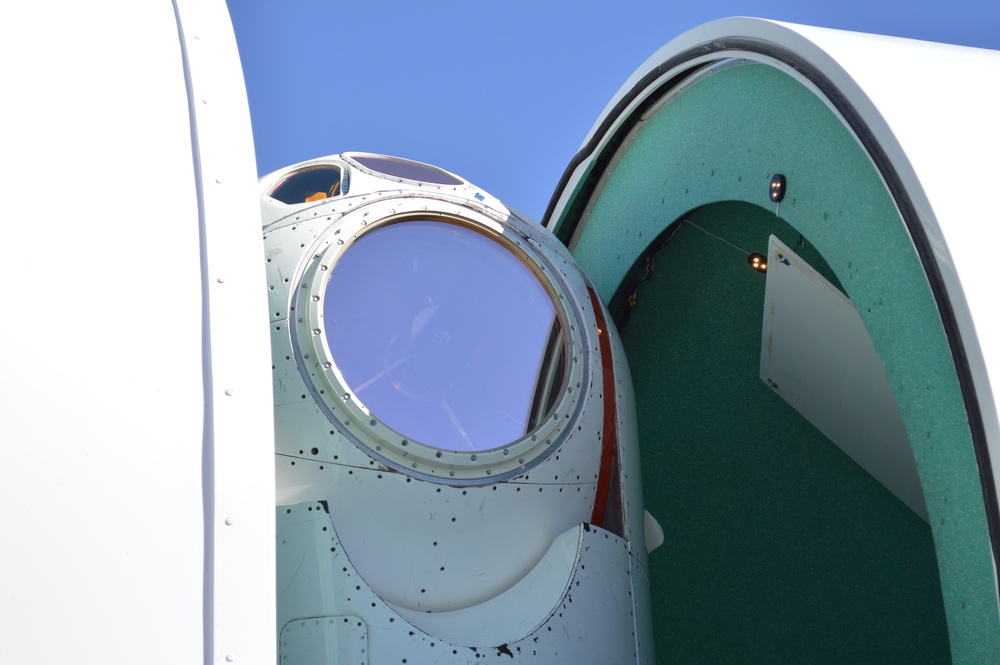 A ground-based Demonstrator Laser Weapon System at White Sands Missile Range engaging an air-launched missile target