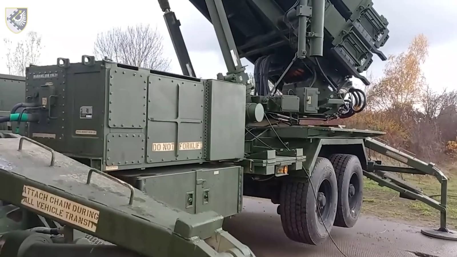 A Patriot surface-to-air missile system in Ukrainian service