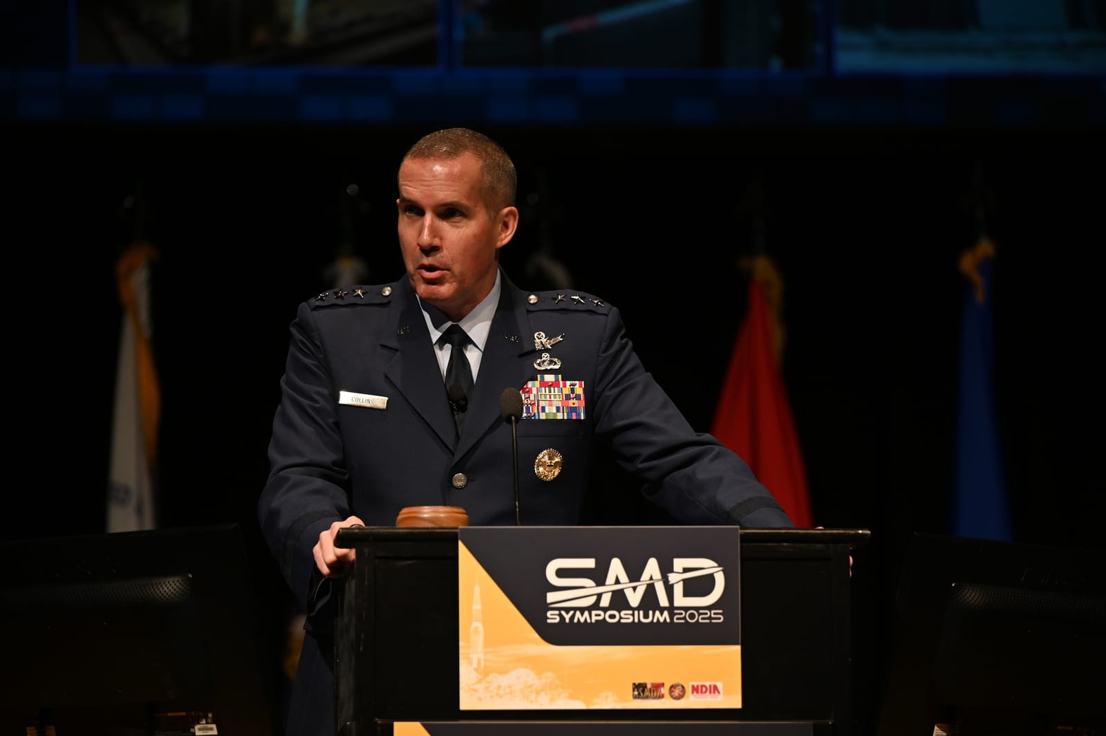 Lt. Gen. Heath Collins, Missile Defense Agency director, at the Space and Missile Defense Symposium in Huntsville, Alabama