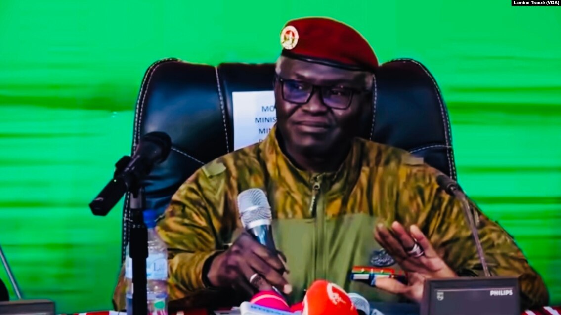 Col.-Maj. Kassoum Coulibaly, Burkina Faso's Minister of Defense, in Ouagadougou, May 4, 2023