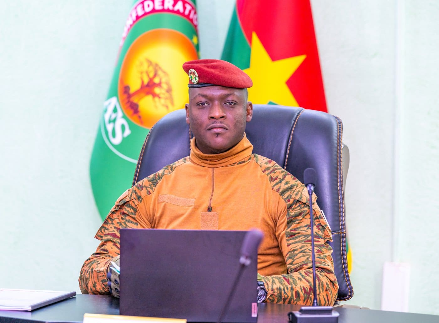 Capt. Ibrahim Traoré, president of Burkina Faso since removing Lt. Col. Damiba in the September 30, 2022 coup