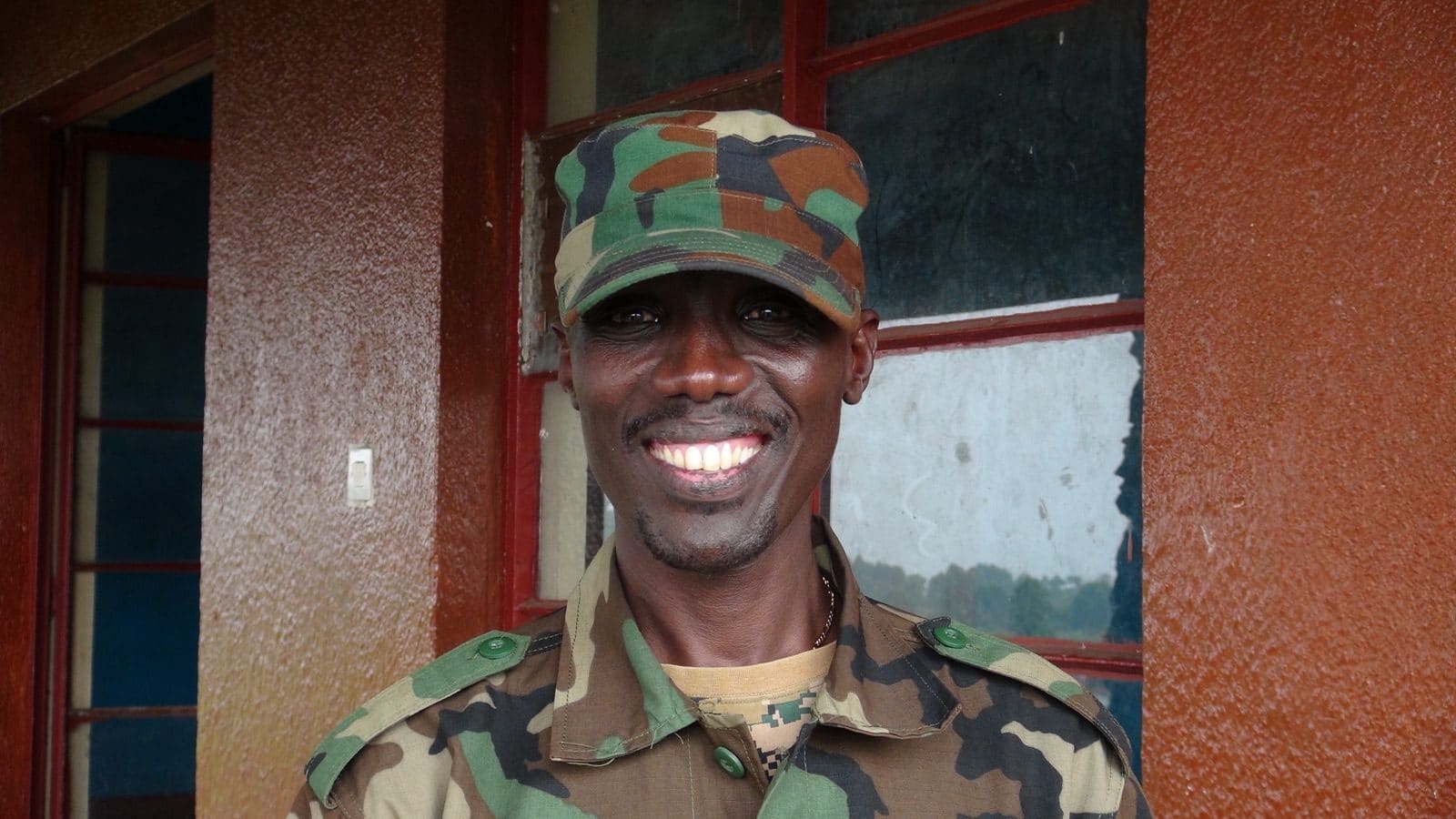Sultani Makenga, M23's military commander, in uniform, photographed in Rumangabo