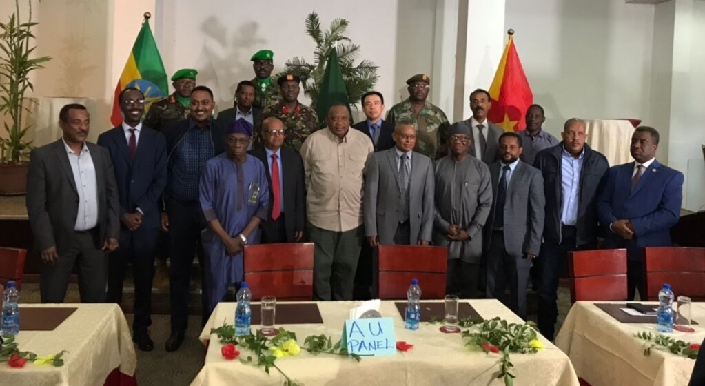 African Union delegation members and ambassadors gathered in Mekelle, Tigray, December 2022