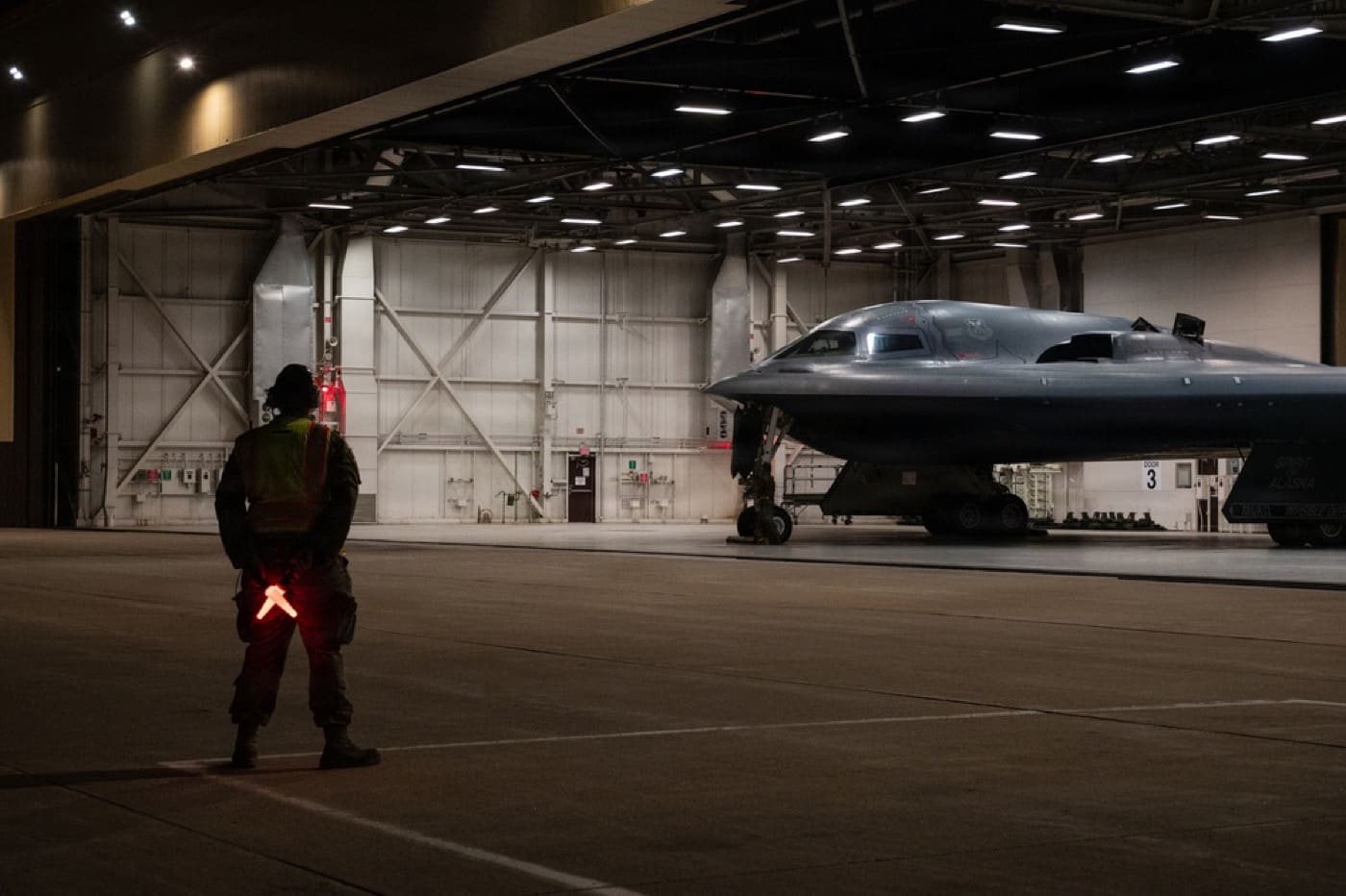 U.S. Airmen conduct preflight operations ahead of a B-2 Spirit stealth bomber departing on an Operation Epic Fury sortie, March 29, 2026, roughly a month into the strike campaign