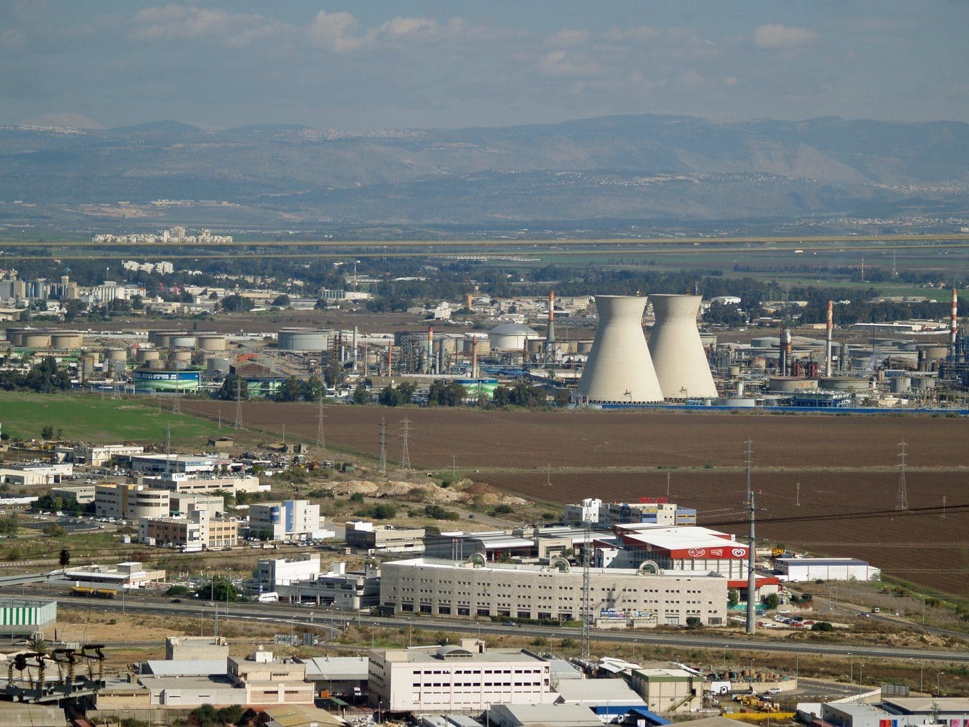 The Haifa oil refinery complex in Israel