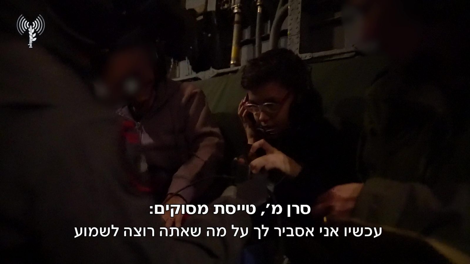 Documentation of the initial meeting between released hostages and their families during the November 2023 truce
