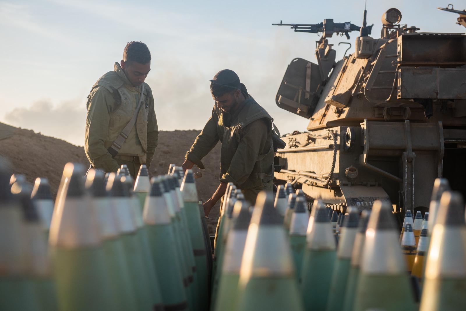 Israeli soldiers preparing for ground operations in the Gaza Strip days after the invasion began, October 2023