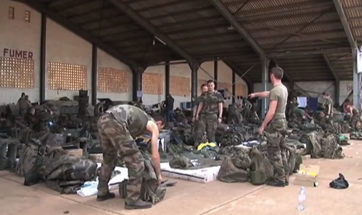 French troops in Bamako, Mali, during the opening days of Operation Serval in January 2013