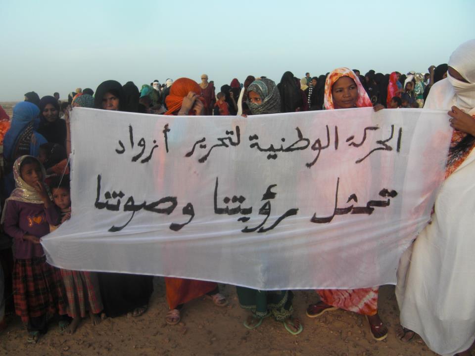 Timbuktu residents rallying against Ansar Dine's jihadist control of the city in late October 2012