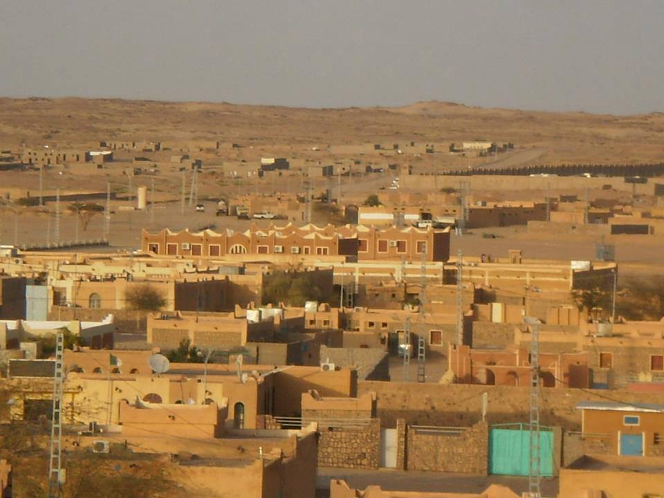 Mountainous desert terrain near Tinzaouaten, on Mali's border with Algeria