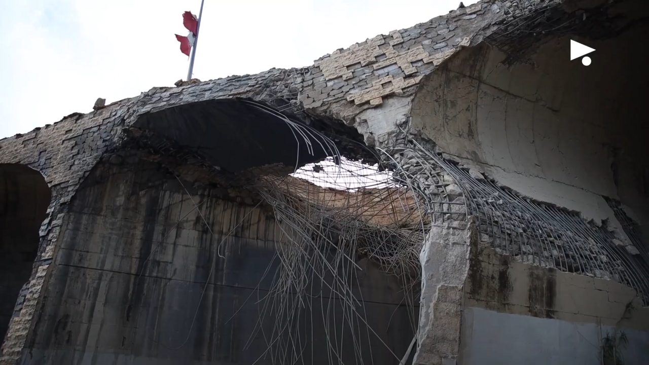 The Qasmiyeh Bridge over the Litani River after it was destroyed by Israeli forces during the March 2026 ground invasion of southern Lebanon
