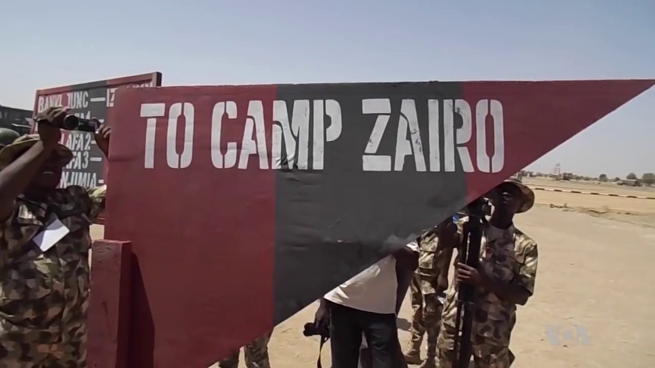 Nigerian Army soldiers conduct military drills in Sambisa Forest, March 2017