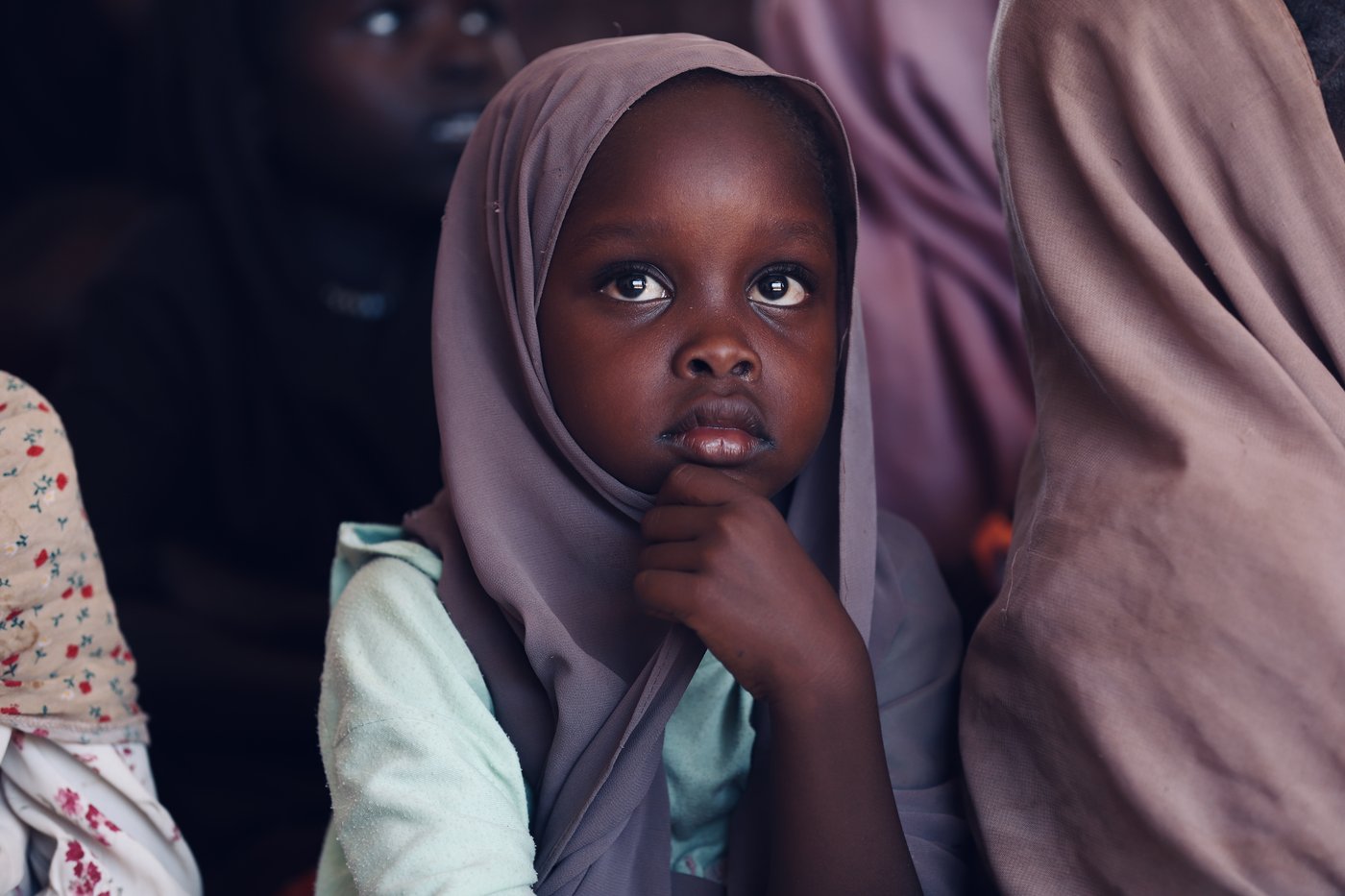 Displaced people at the Debba Nayera camp sheltering thousands of residents who fled El Fasher, North Darfur