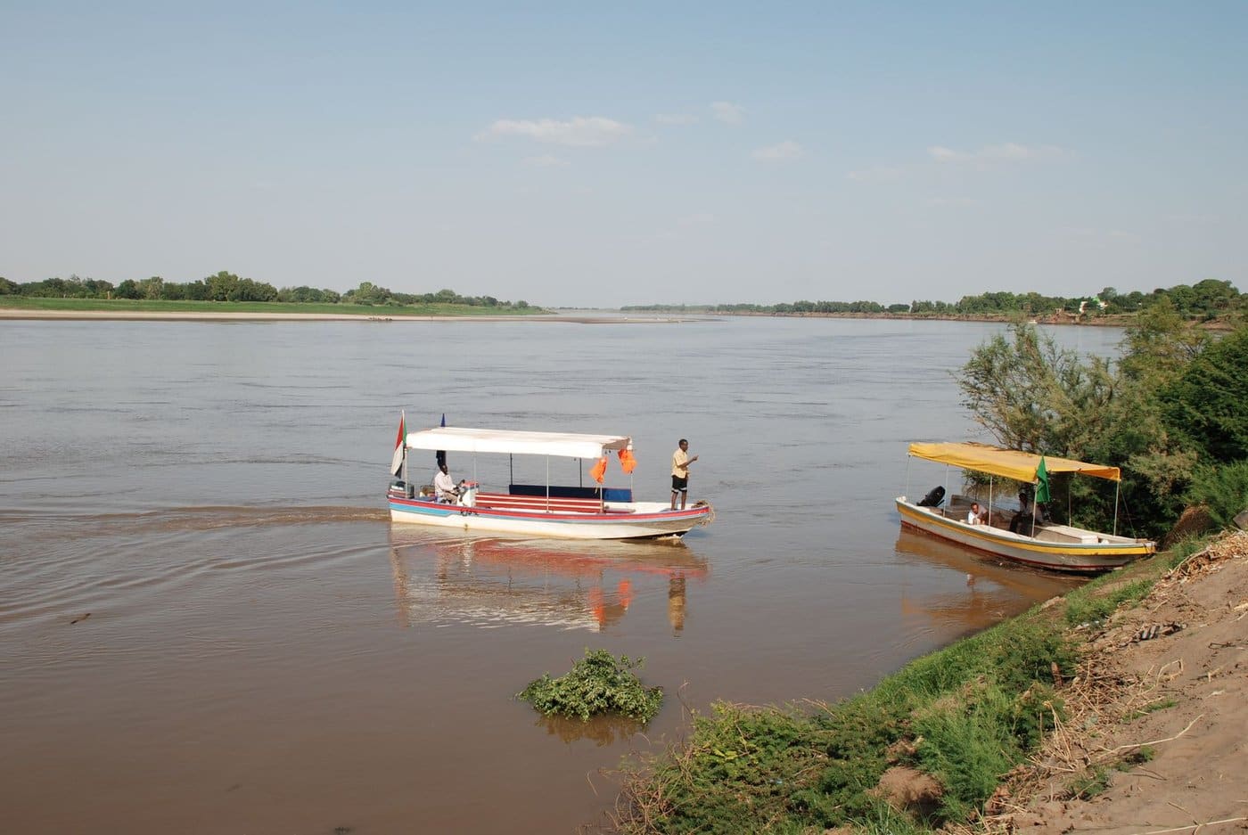 Boats on the Blue Nile at Wad Madani, Sudan
