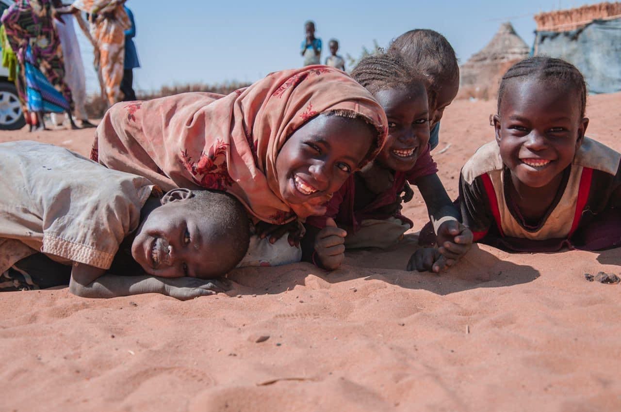 Children at the Zamzam displacement camp in North Darfur, Sudan