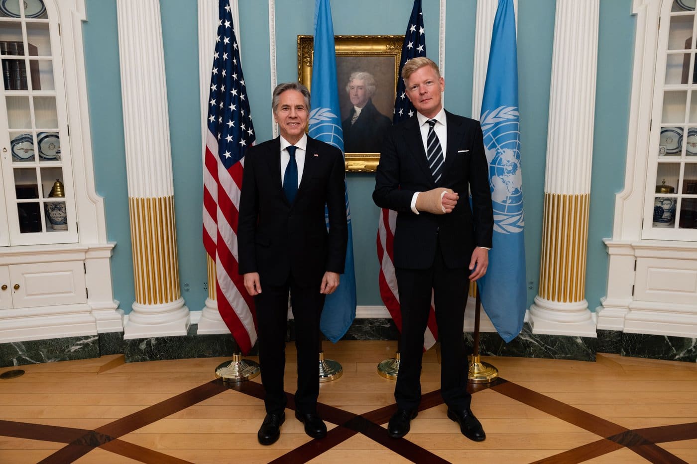 UN Special Envoy for Yemen Hans Grundberg, who told the Security Council in June 2026 that Yemen's conflict remains 'unresolved, not over,' meeting with U.S. Secretary of State Antony Blinken