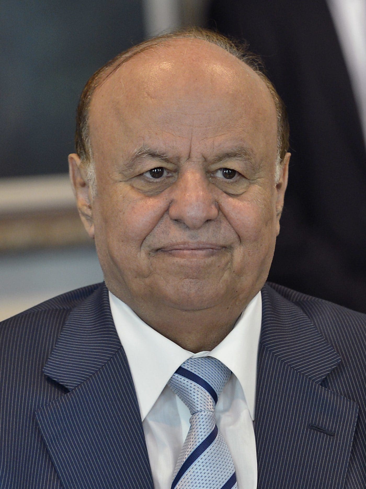 Yemeni President Abdrabbuh Mansur Hadi, who resigned in January 2015 after Houthi forces seized the presidential palace, pictured at the Pentagon in 2013