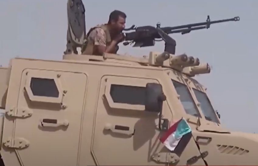 Southern Transitional Council forces advancing with armored vehicles in Abyan province, the kind of forces the STC deployed in its December 2025 'Operation Promising Future' offensive